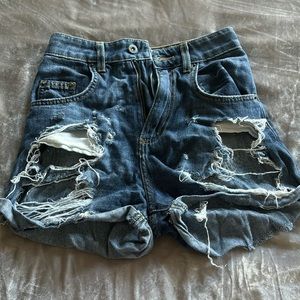 Carmar distressed high waisted shorts